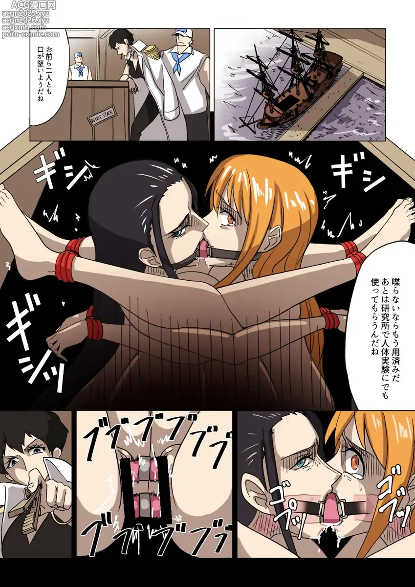 Page 11 of doujinshi 【commission】 Nami and Robin being interrogated
