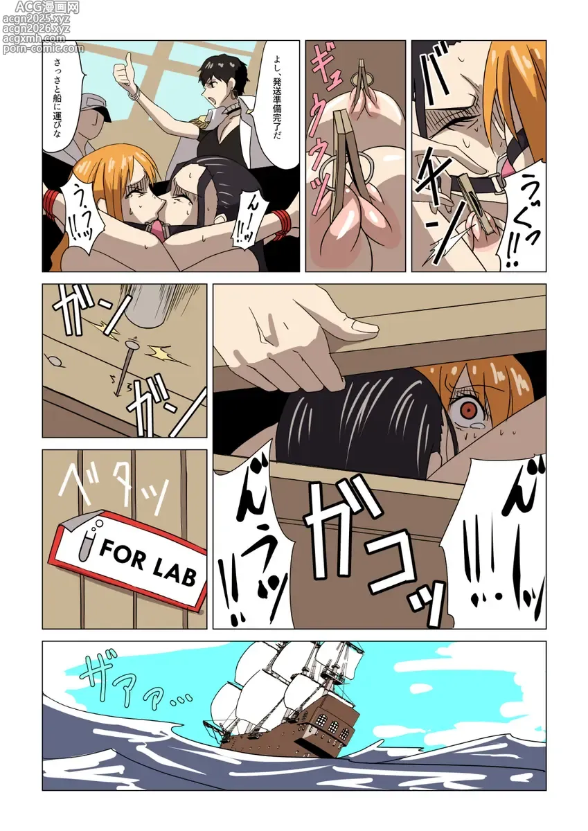Page 12 of doujinshi 【commission】 Nami and Robin being interrogated