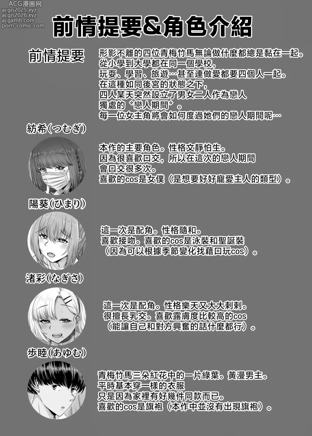 Page 3 of doujinshi Osananajimi Harem kara Hajimaru Koibito Seikatsu ~Kurokami Short no Kyonyuu Osananajimi to Tappuri Cosplay Sex Shita Isshuukan no Koibito Kikan~