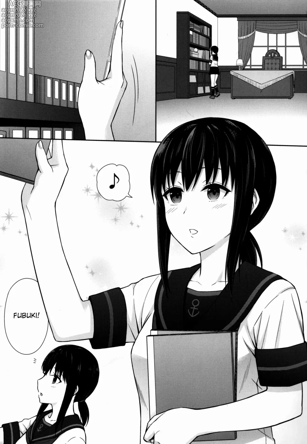 Page 2 of doujinshi JC Kanmusu Fubuki-Chan ni Honki de Ninshin Shite Morau Hanashi.  Story About Seriously Impregnating Fubuki-chan, The JC Shipgirl