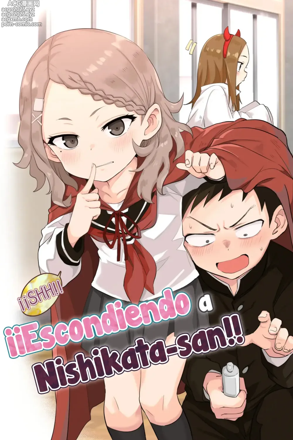 Page 1 of doujinshi ¡¡Shh!! ¡¡Escondiendo a Nishikata-san!! (Karakai Jouzu no Takagi-san