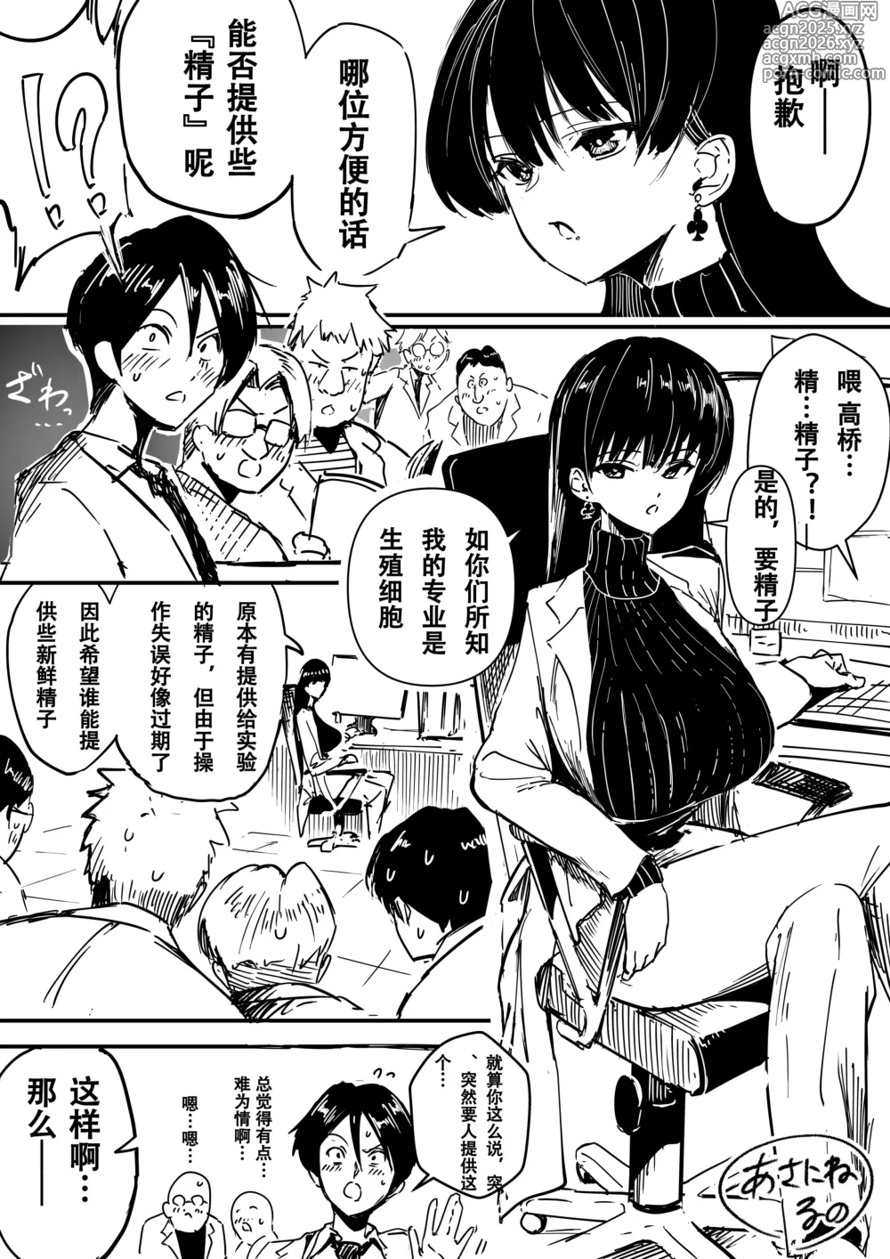 Page 2 of doujinshi 理科女子高桥的受精实验