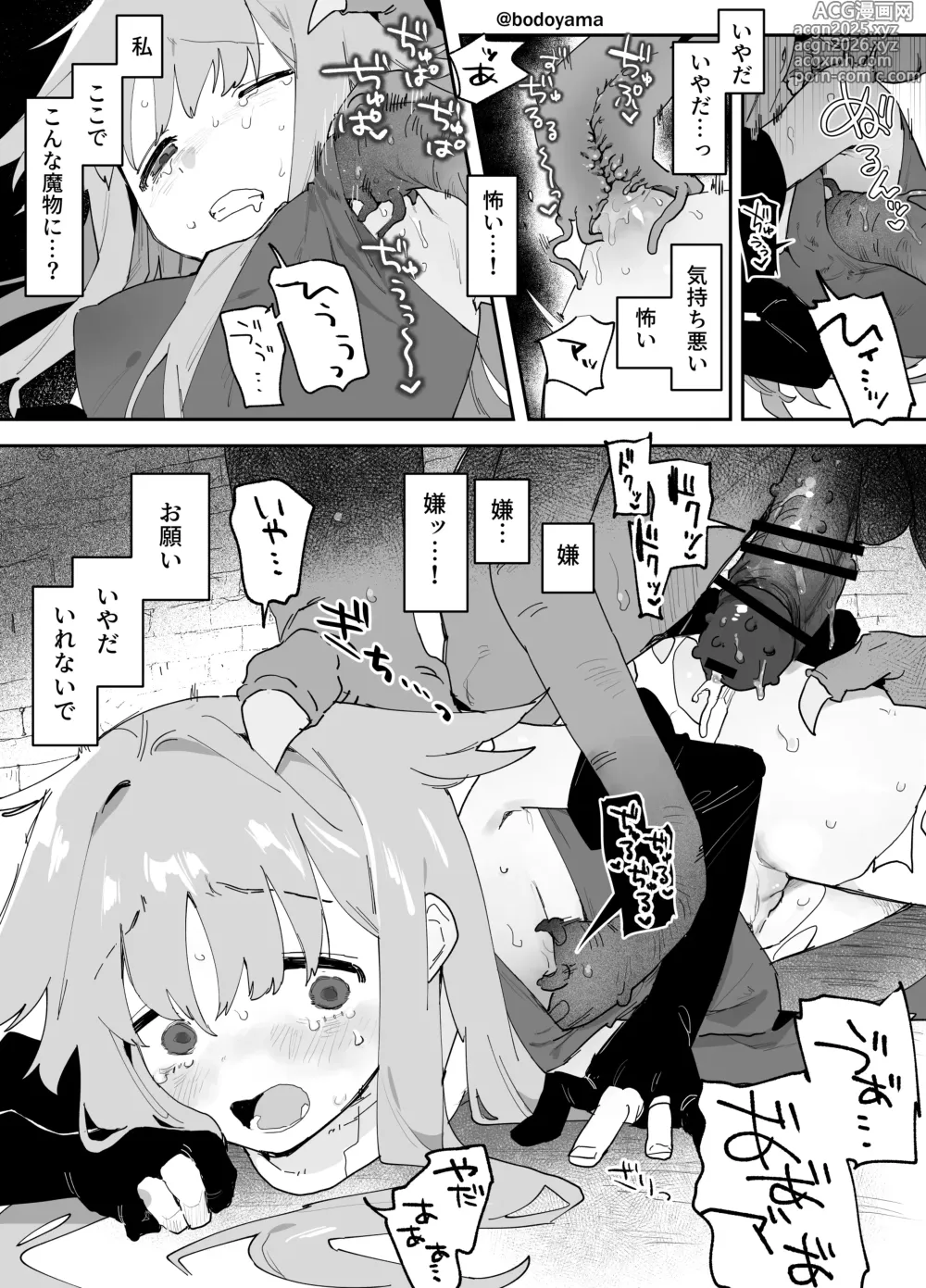 Page 2 of doujinshi 異形の魔物に孕み袋にされる魔法使いちゃん