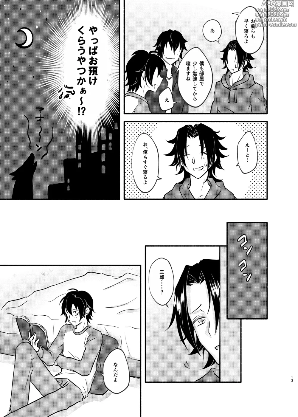 Page 12 of doujinshi Mate no Bundake Tekagen Dekinai