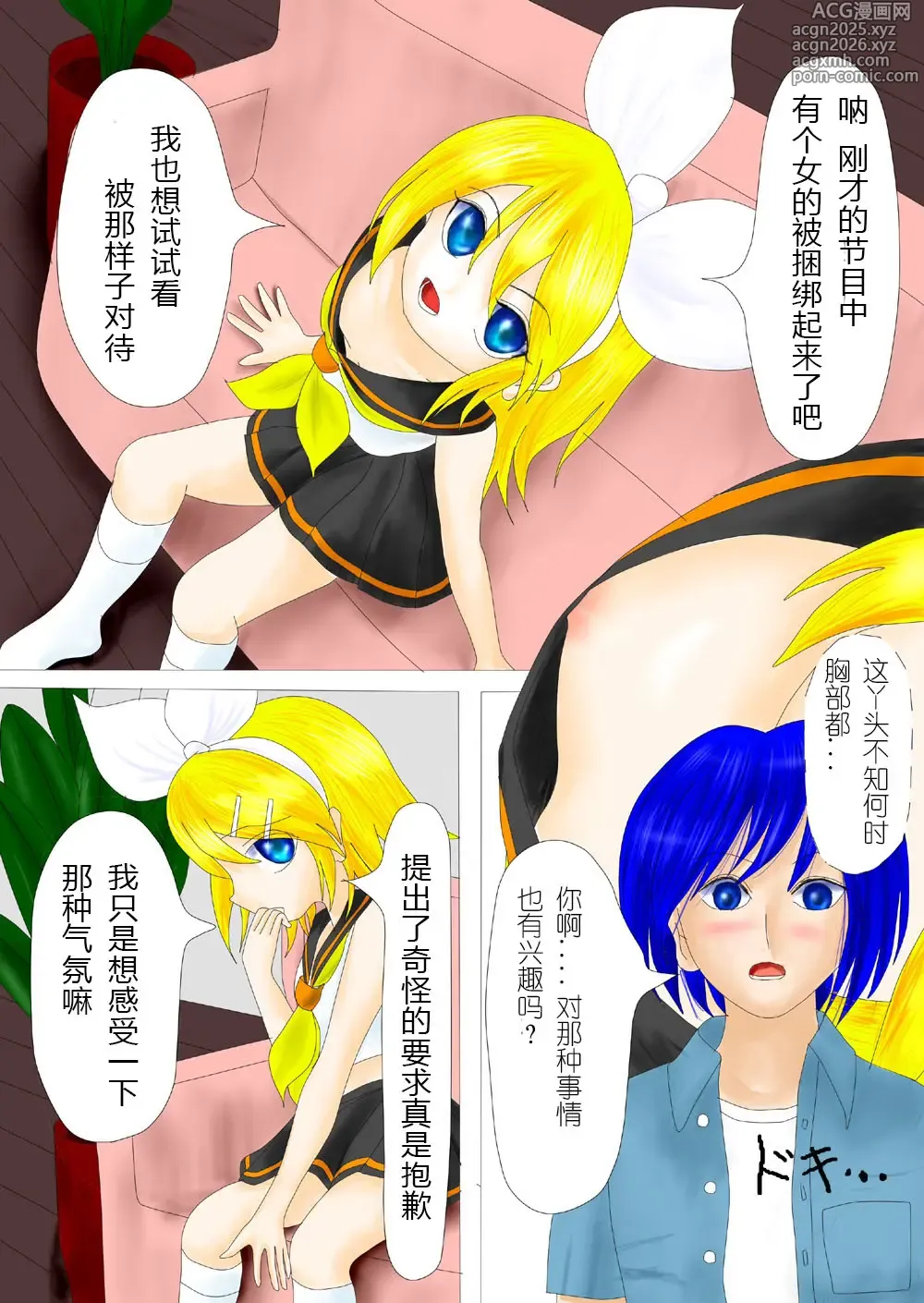 Page 2 of doujinshi 【ハチワレ】鏡音リン囚われ遊び（有条色狼汉化）