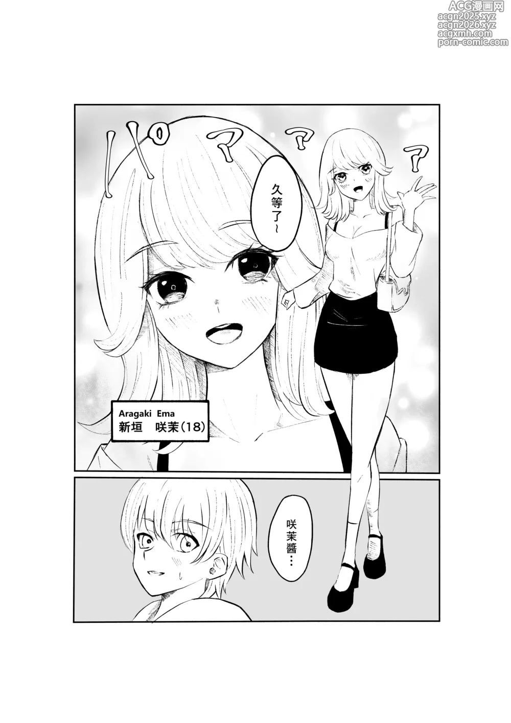 Page 4 of doujinshi 徹底敗給抖S年下女友的故事