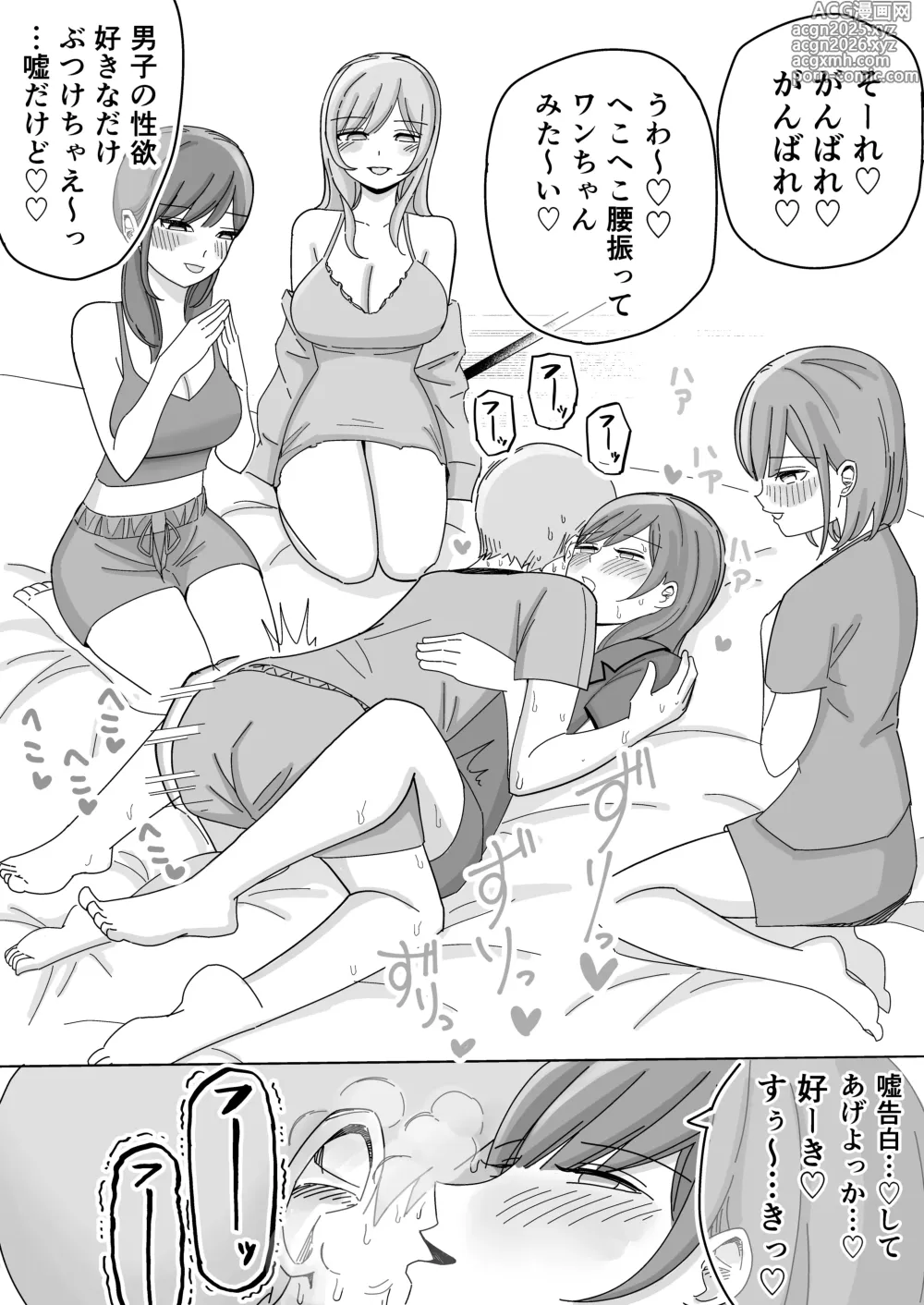 Page 27 of doujinshi Shuugaku Ryokou no Joshi Heya de Uso Ecchi Gokko