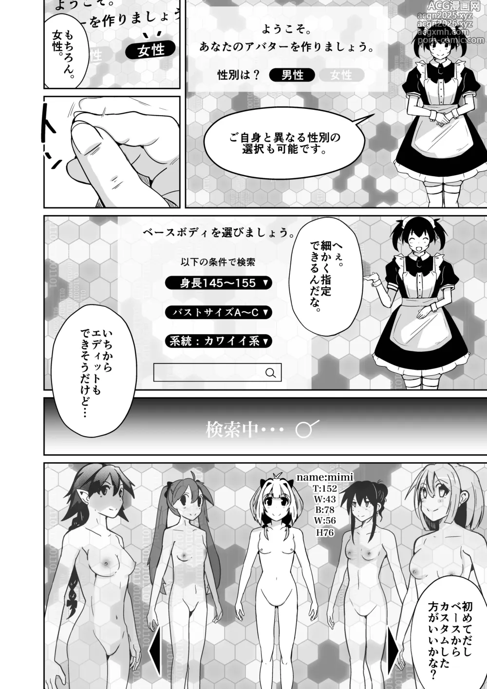 Page 4 of doujinshi トランス・セクシャル・フェティッシュ!=THE REAL Avatar= 現実反映VR_MR TSF