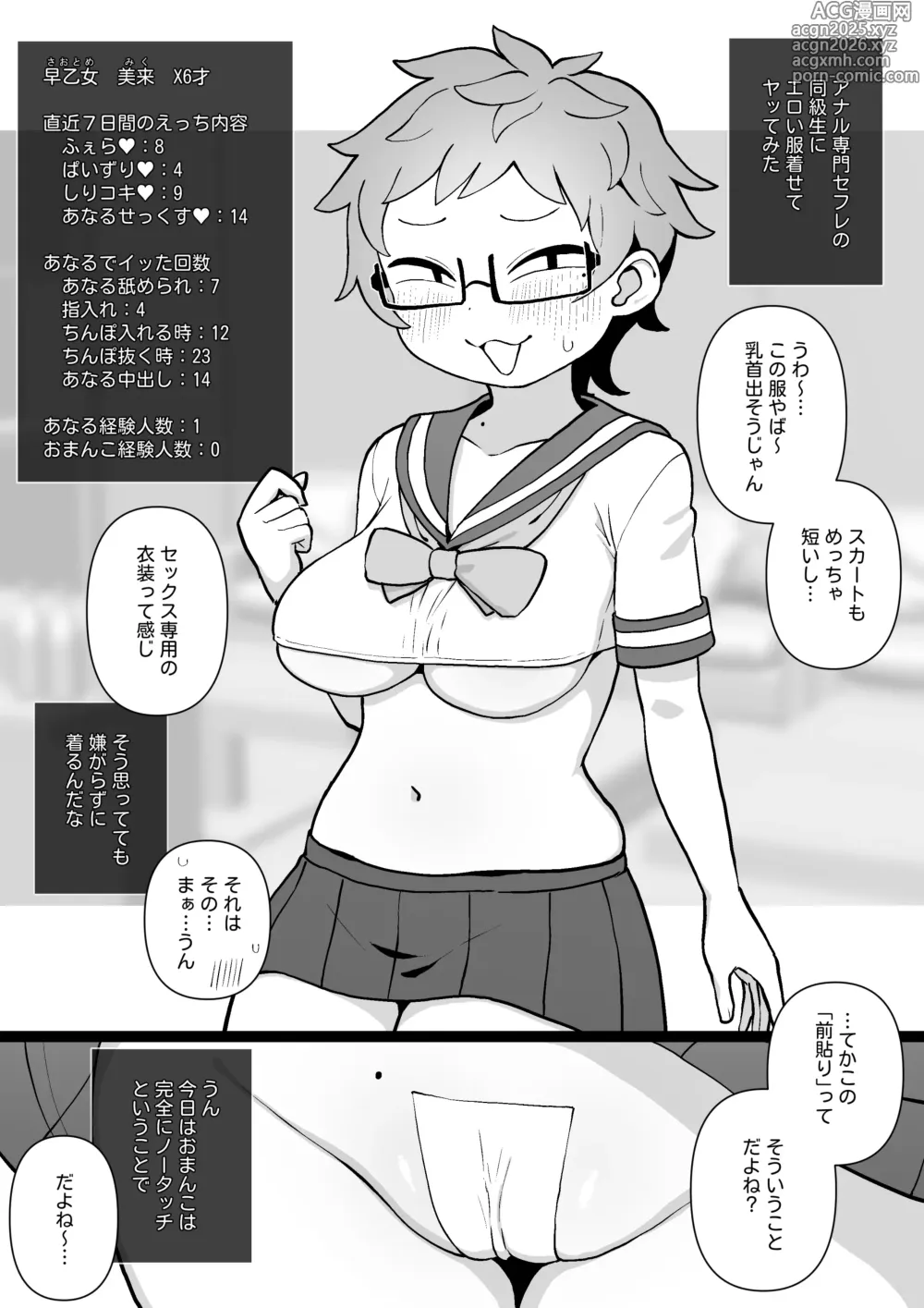 Page 2 of doujinshi モブ顔処女アナル・エロコスリクエスト