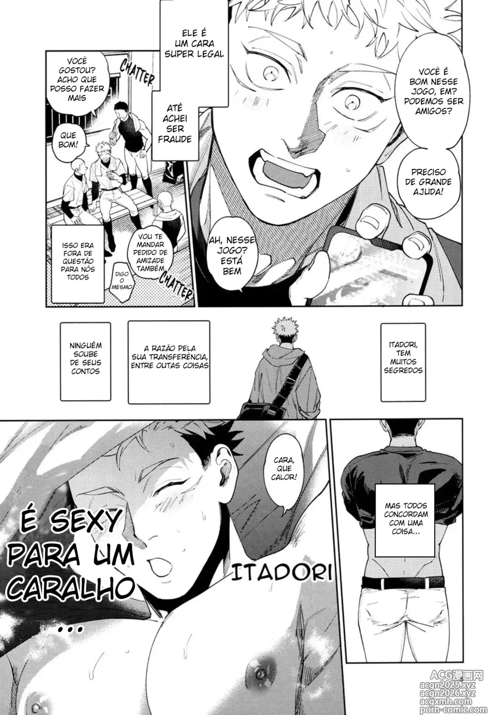 Page 4 of doujinshi Jujutsu kaisen yoai Gojo x itadori O Novato do Clube e  chega de sexo convecional portuguese