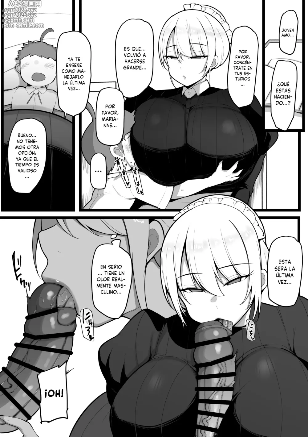 Page 9 of doujinshi ¡No Hay Manera de que Alguien Como yo Caiga Ante un Joven Amo Fracasado Cuyo Único Mérito es Tener un Pene Impresionante!