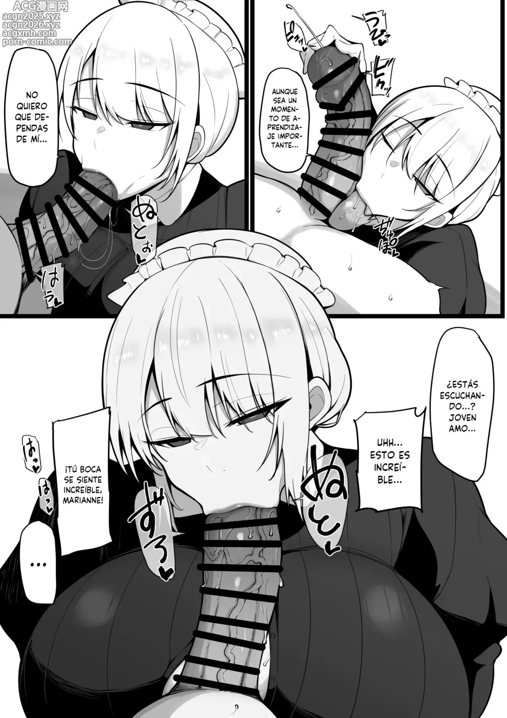 Page 10 of doujinshi ¡No Hay Manera de que Alguien Como yo Caiga Ante un Joven Amo Fracasado Cuyo Único Mérito es Tener un Pene Impresionante!