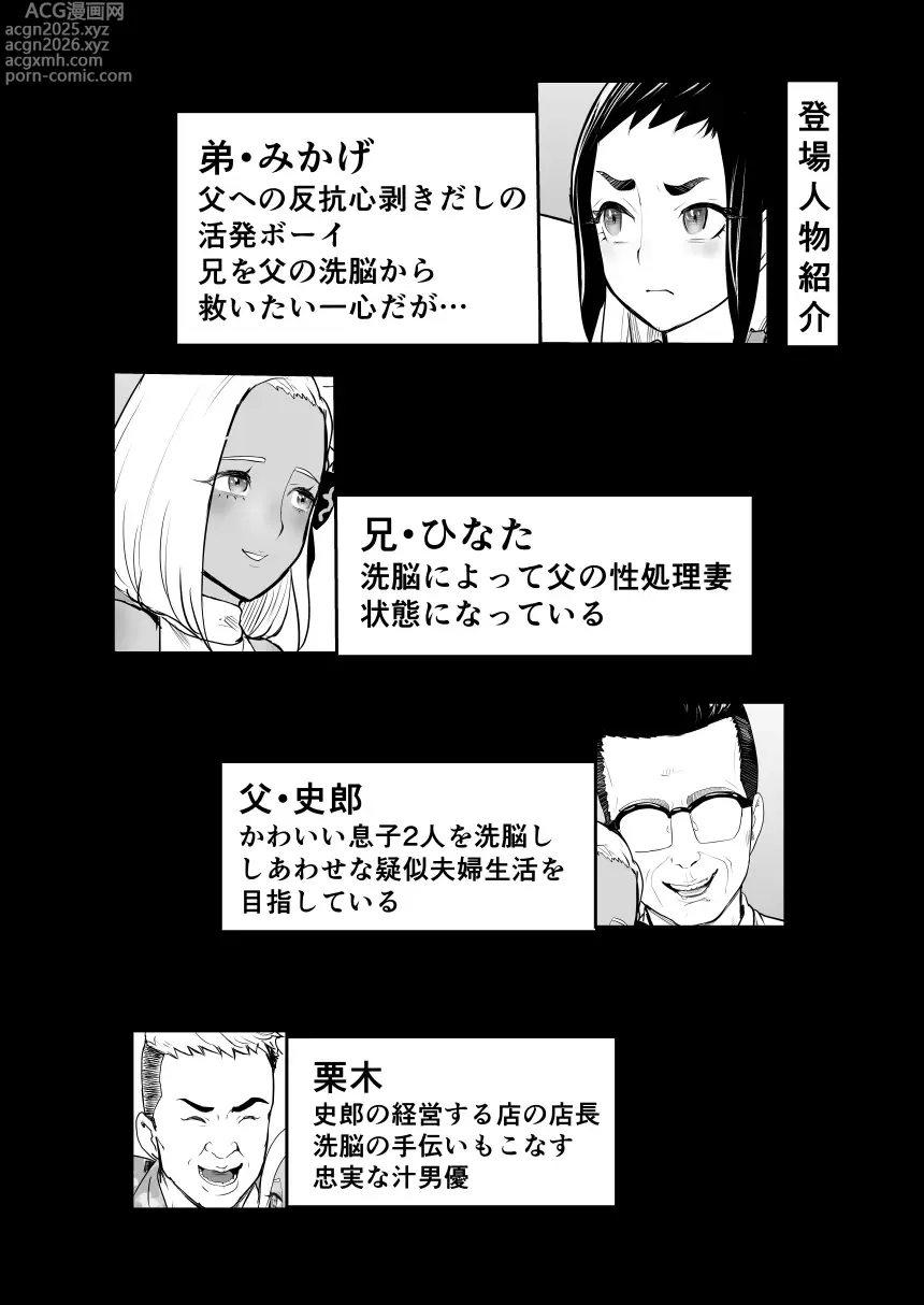 Page 3 of doujinshi Nou Kaizou Shiawase Kazoku 2 Chichi no Hijou Naru Kyoudai Donburi