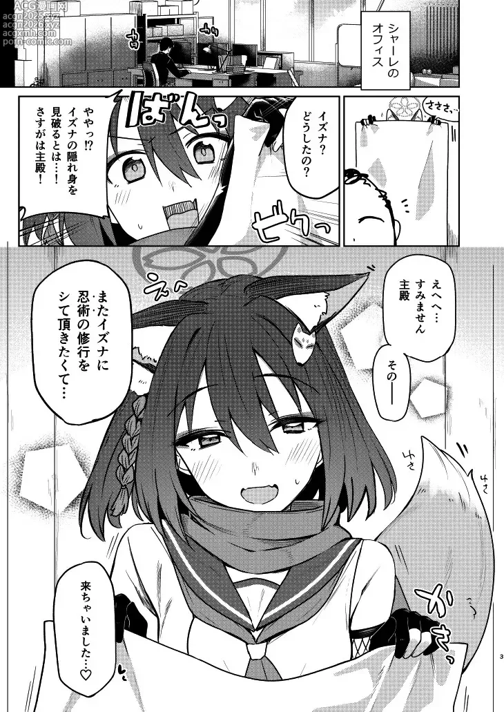 Page 3 of doujinshi Izuna to Tokkun suru Hon