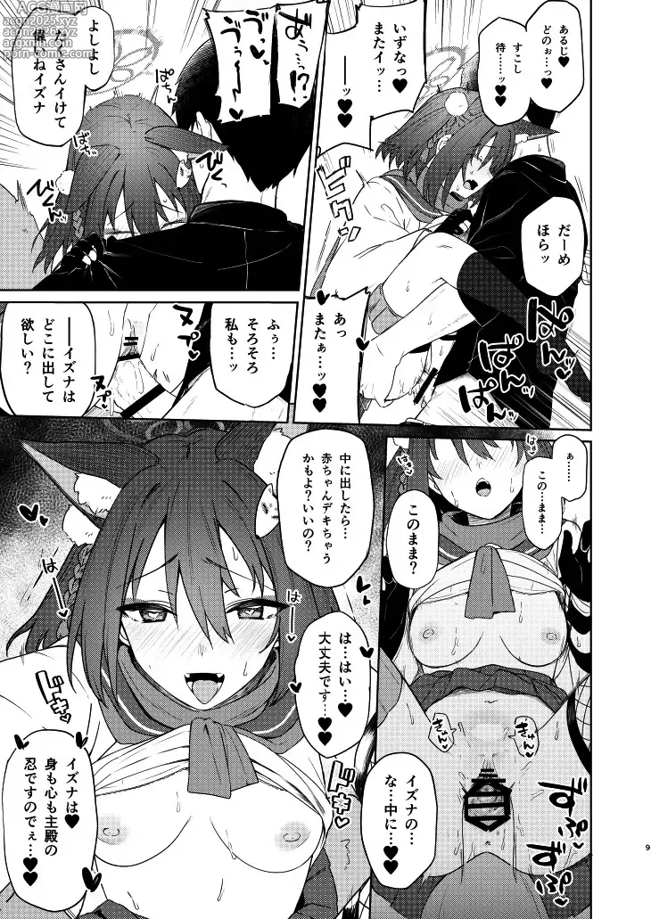 Page 9 of doujinshi Izuna to Tokkun suru Hon