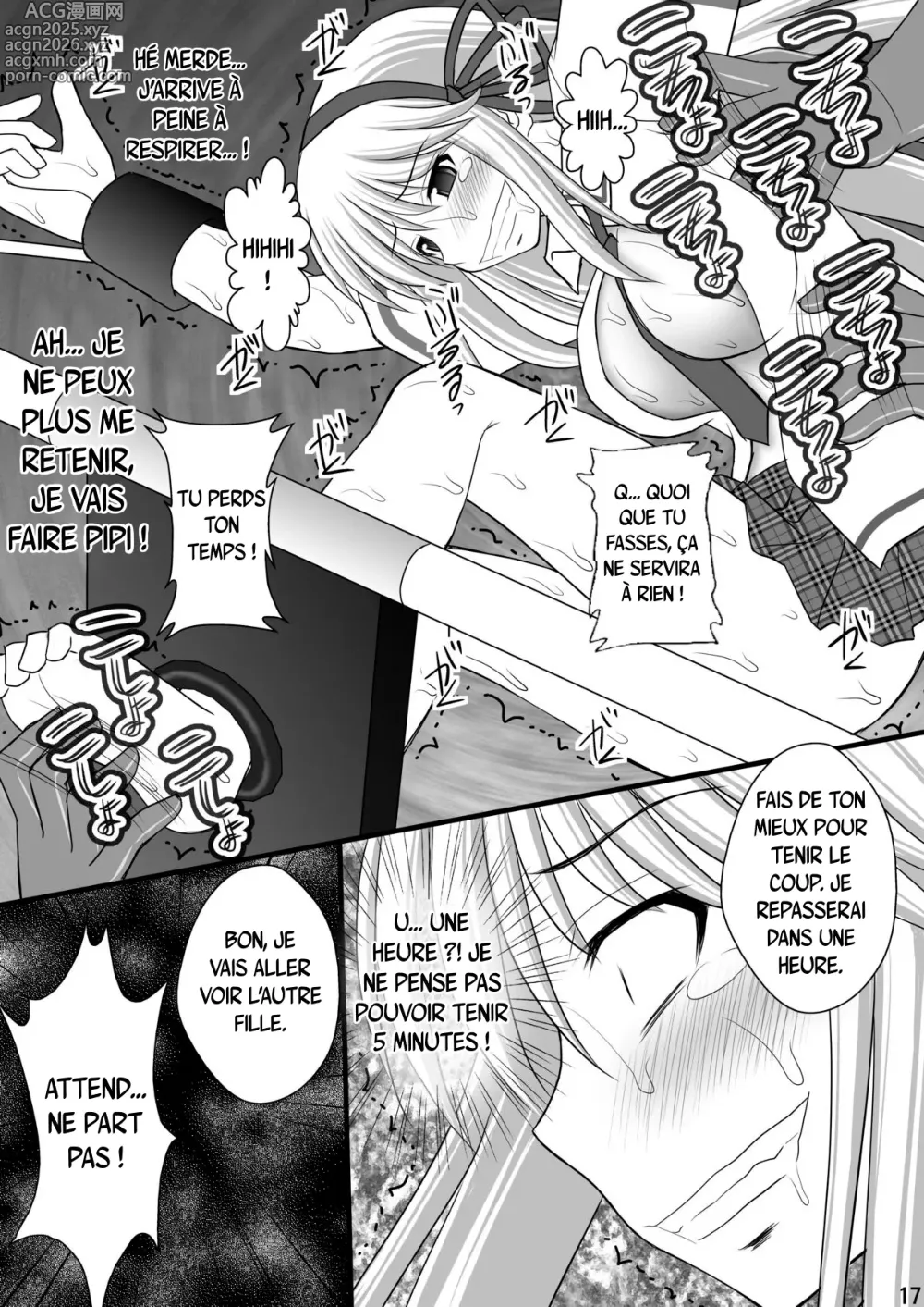 Page 16 of doujinshi Rouleau infernale illustrée de torture des jeunes ninjas en détresse - Mode obscène, Partie 1 : Asuka et Katsuragi