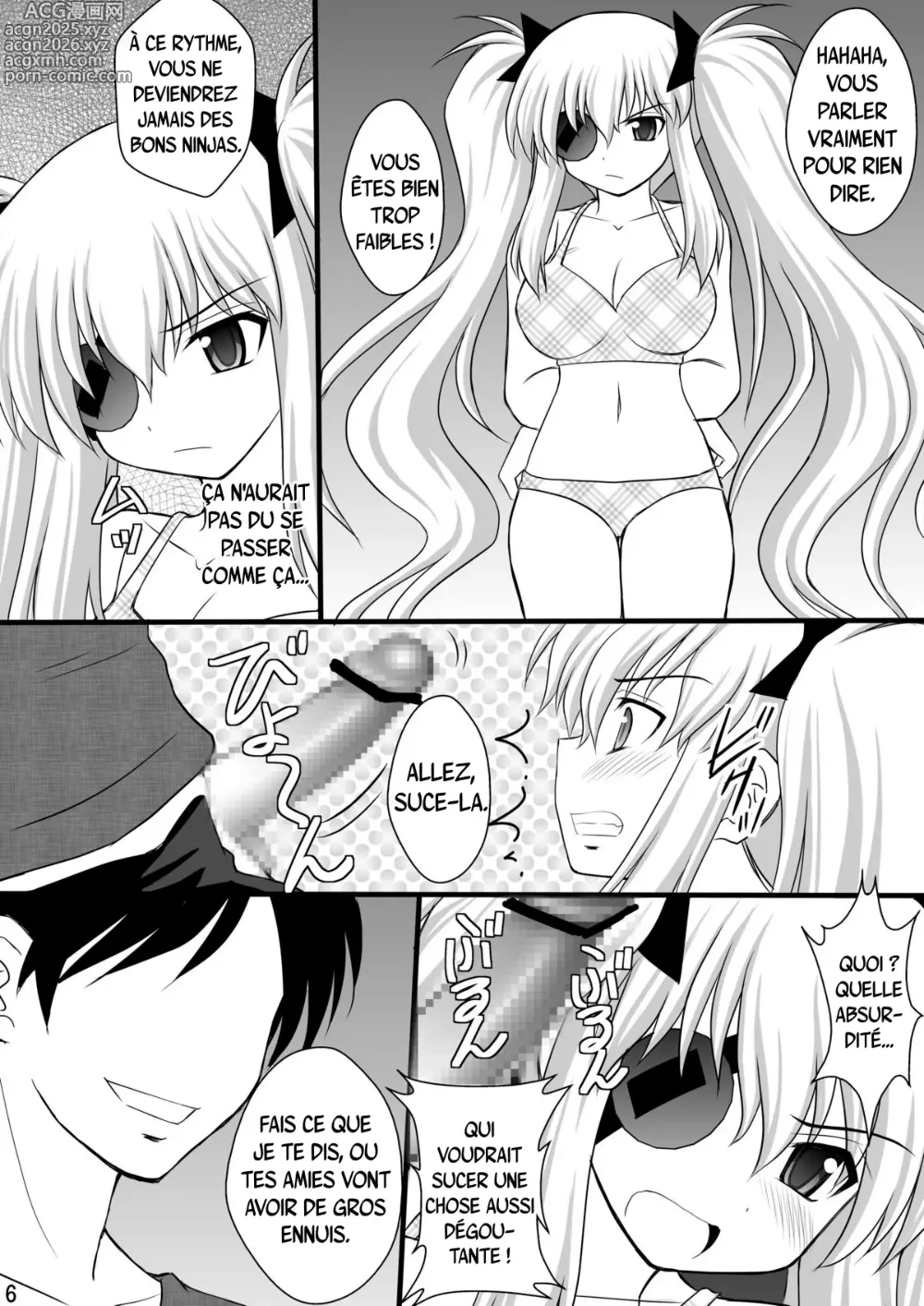 Page 5 of doujinshi Rouleau infernal illustré de torture des jeunes ninjas en détresse - Mode obscène, Partie 2 : Ikaruga, Yagyu et Hibari