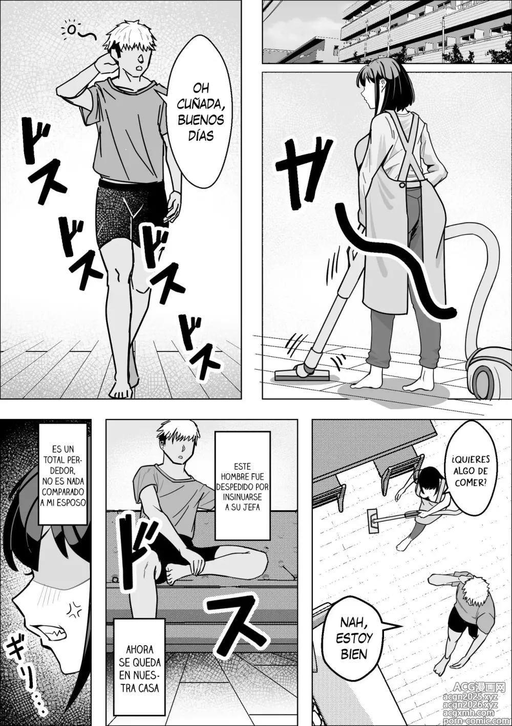 Page 6 of doujinshi Una historia sobre una Esposa Tetona que fue engañada por su cuñado