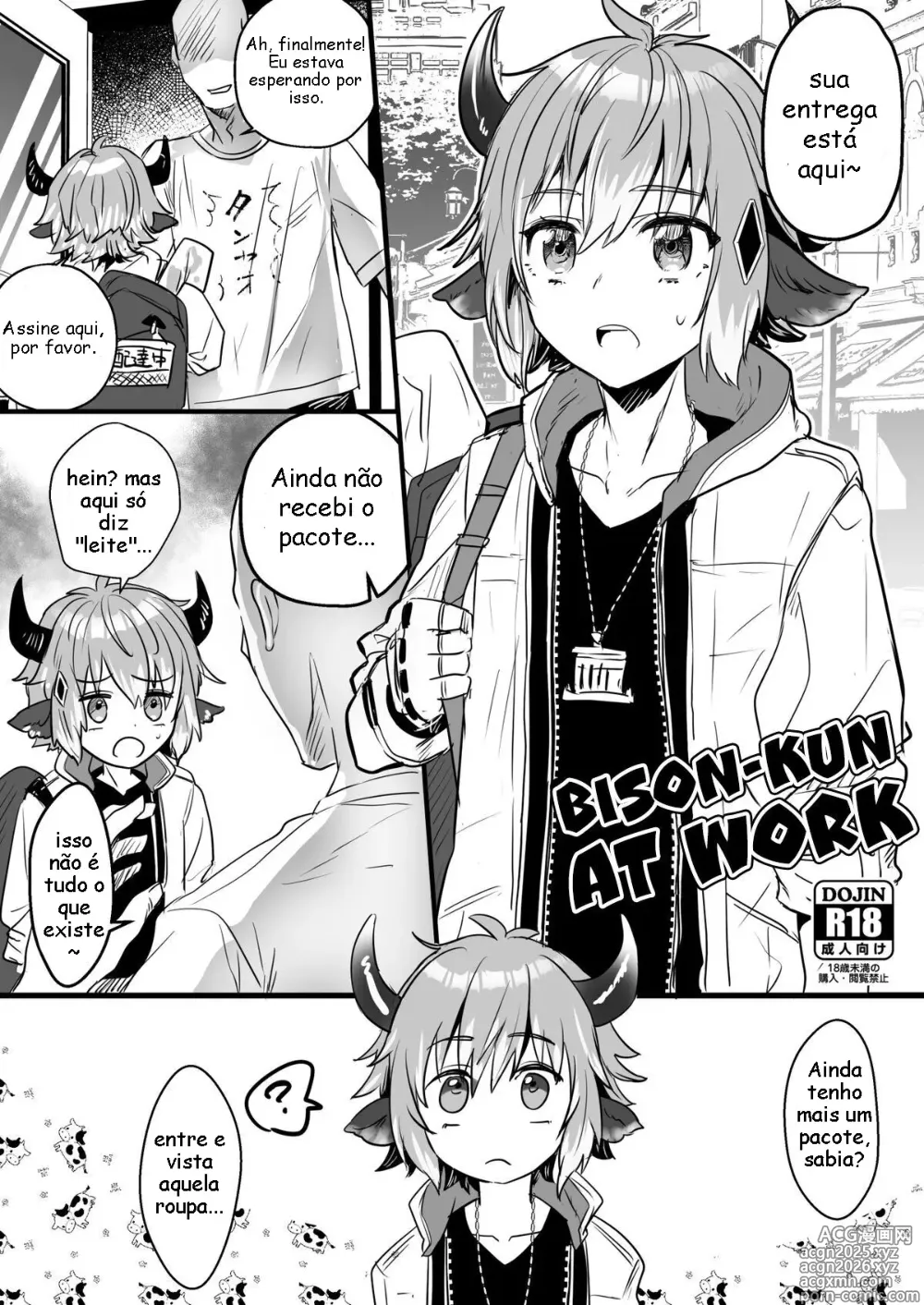 Page 1 of doujinshi Bison-kun no trabalho