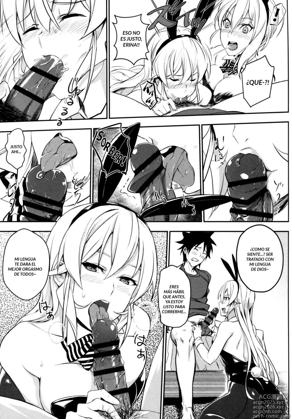 Page 37 of doujinshi Secret Recipe, (Erina Nakiri, Alice Nakiri, Hisako Arato) colección en español.