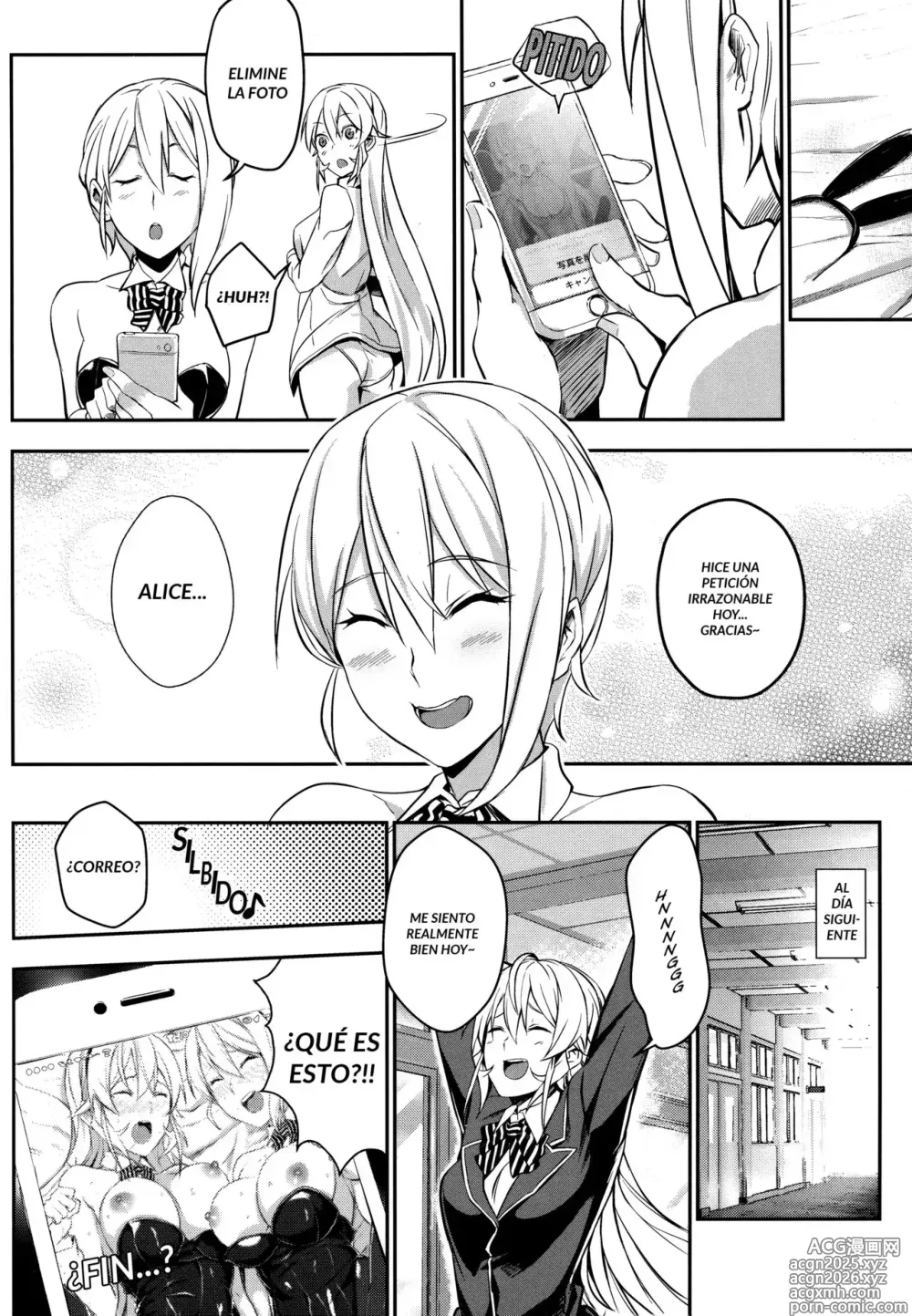 Page 48 of doujinshi Secret Recipe, (Erina Nakiri, Alice Nakiri, Hisako Arato) colección en español.