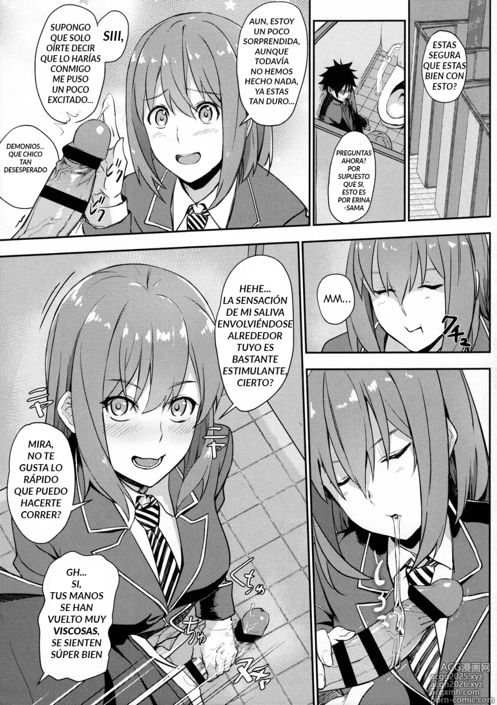 Page 54 of doujinshi Secret Recipe, (Erina Nakiri, Alice Nakiri, Hisako Arato) colección en español.