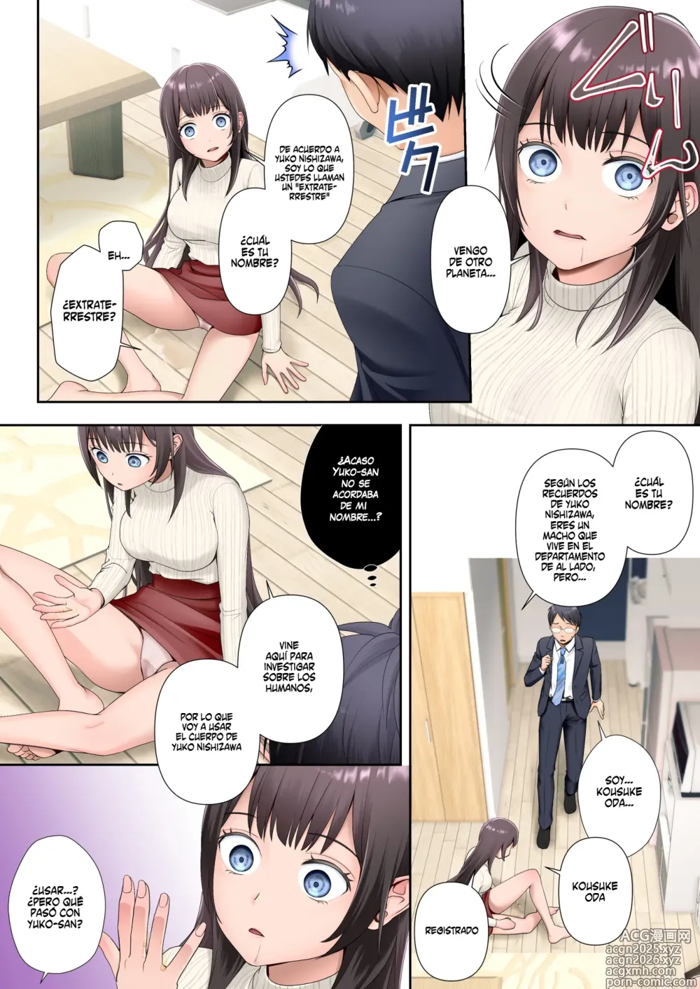 Page 7 of doujinshi Tonari no Heya ni Sumu Bijin Boshi ga Uchuu Jin ni Nottorarete Shimau Hanashi