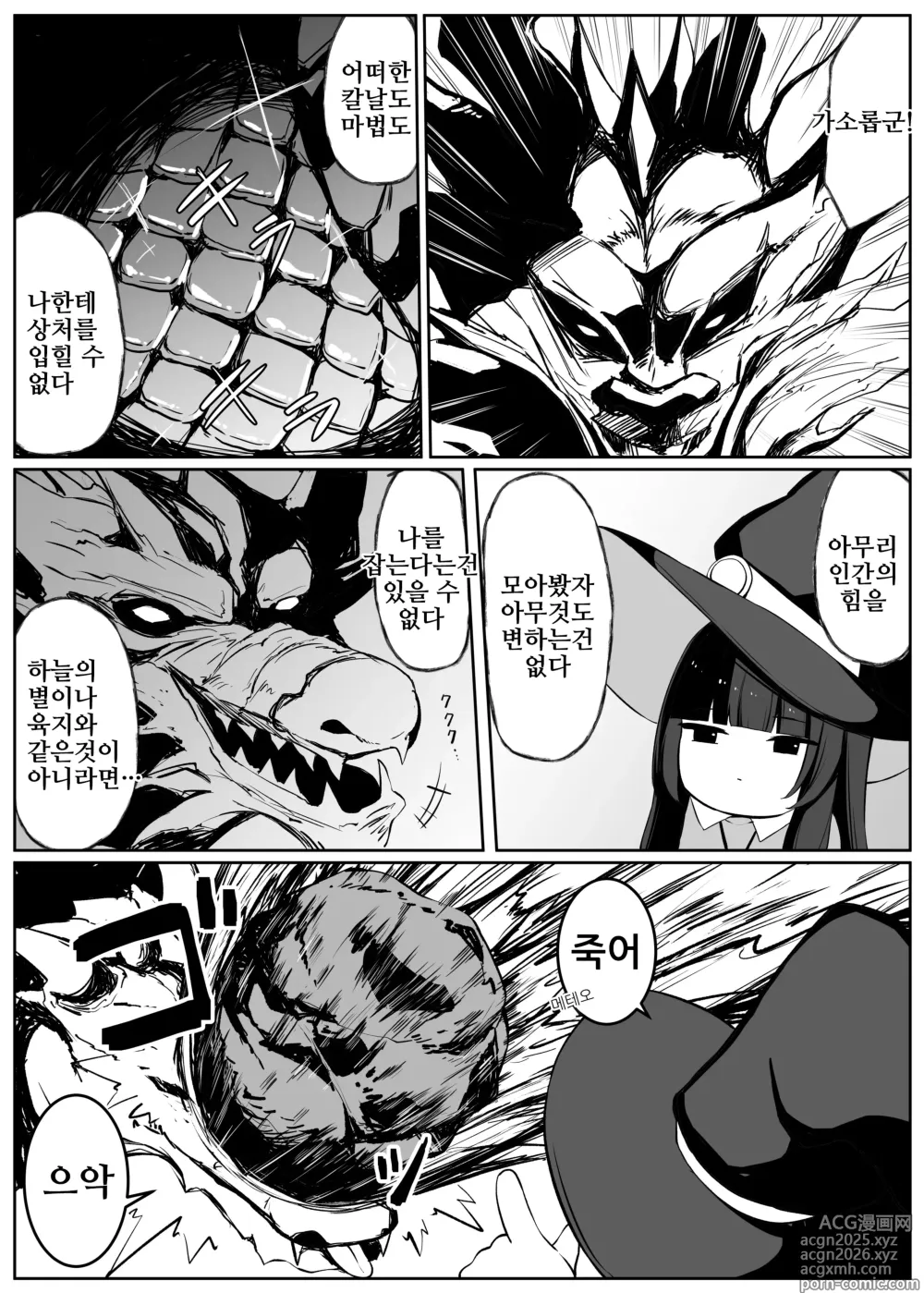 Page 3 of doujinshi 최강마녀가 피라미 몬스터들에게 패배하는 이야기 2