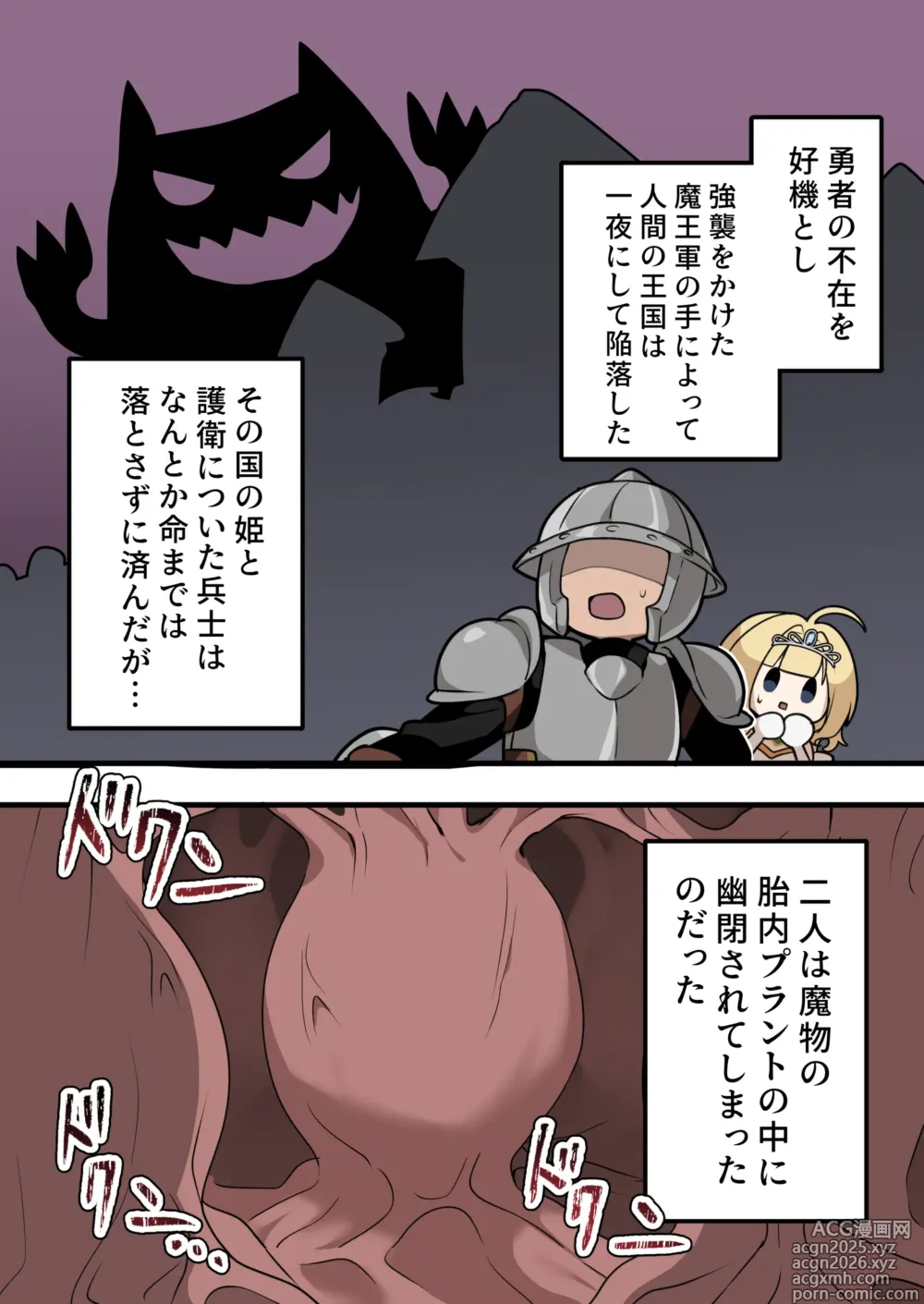Page 2 of doujinshi Hime to Ippanhei ga Mamono no Tainai de Tanetsuke Sex suru Hanashi