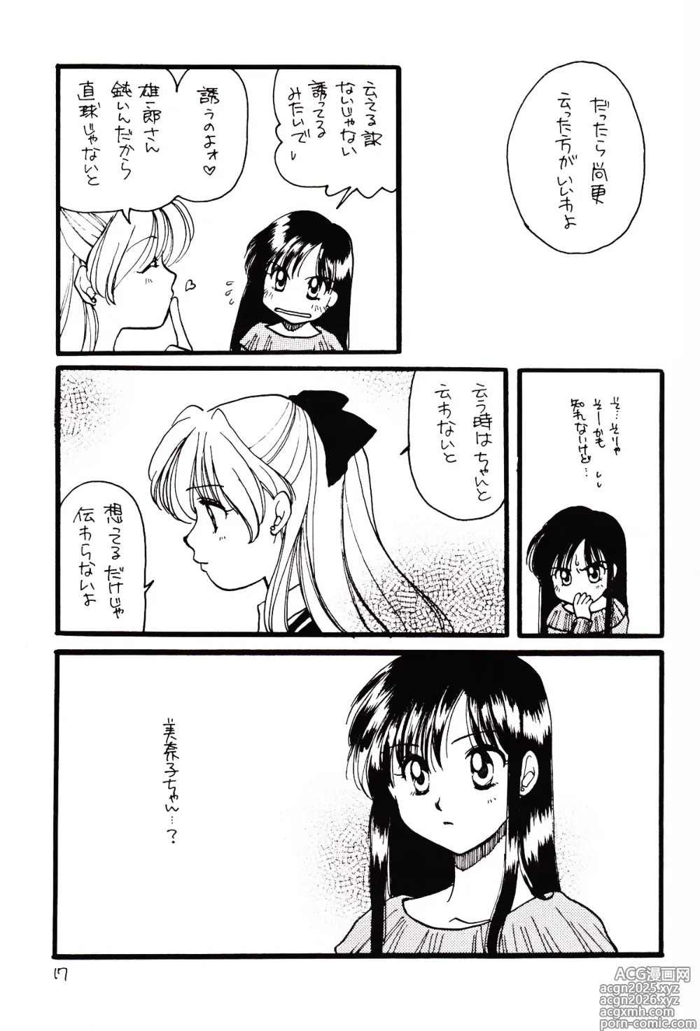 Page 17 of doujinshi Tsuki no Nai Yoru, Hoshitachi ga Inori o Sasageru Basho