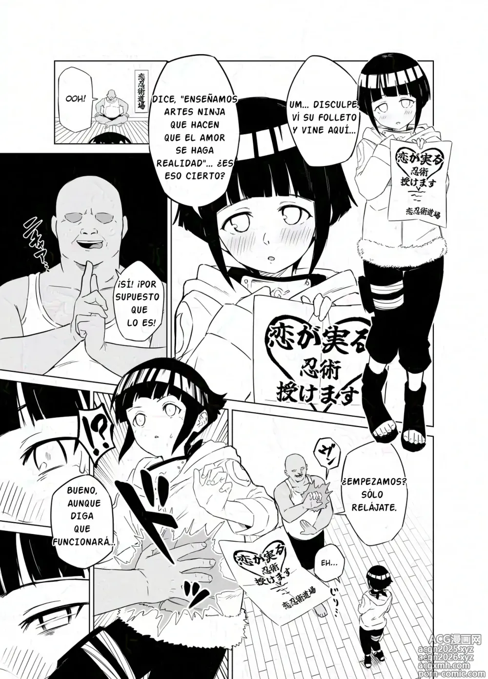 Page 1 of doujinshi El sello maldito pervertido y Hinata Hyuga