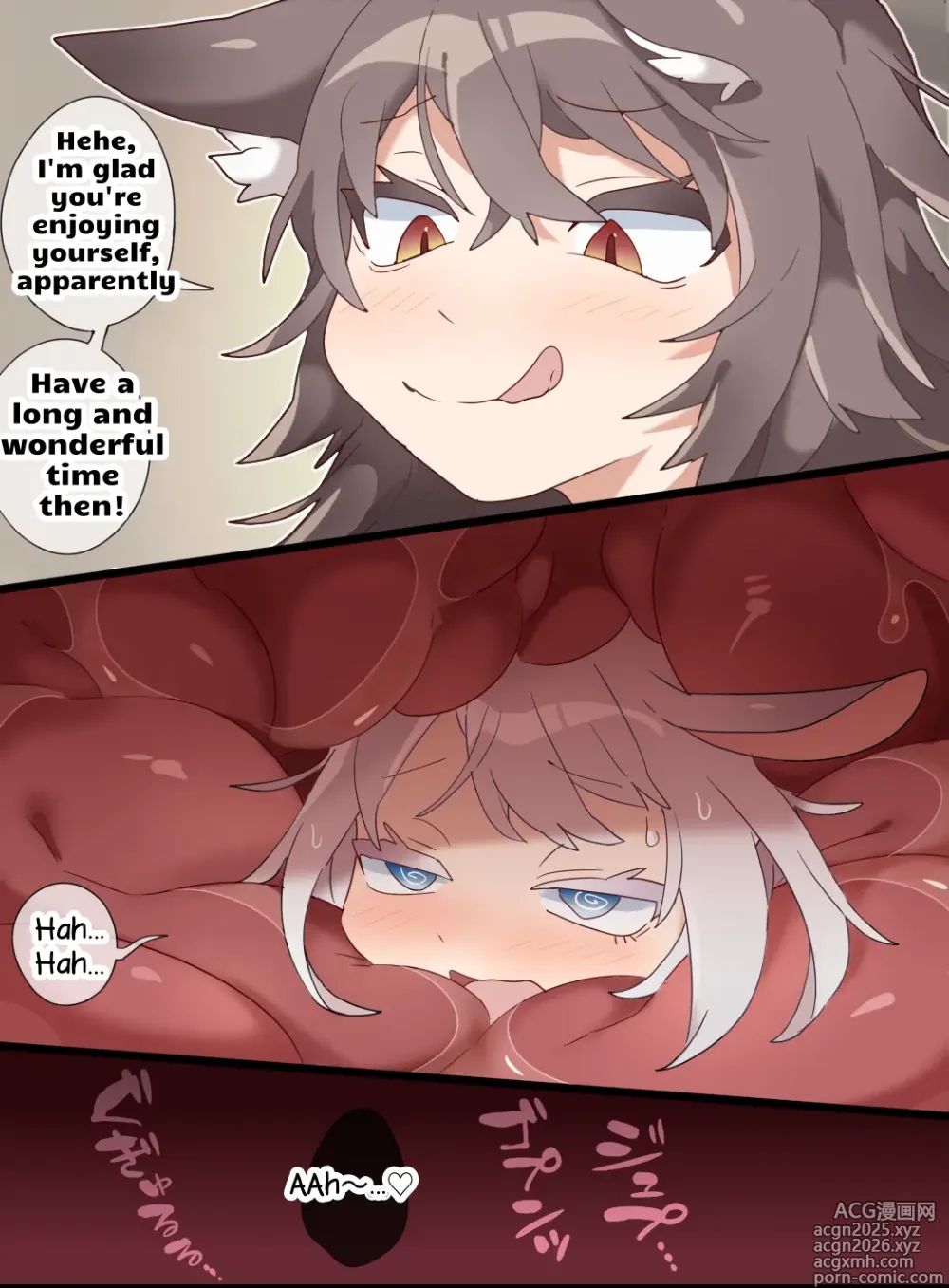 Page 5 of doujinshi Being swallowed whole and rubbed pleasantly by a wolf girl