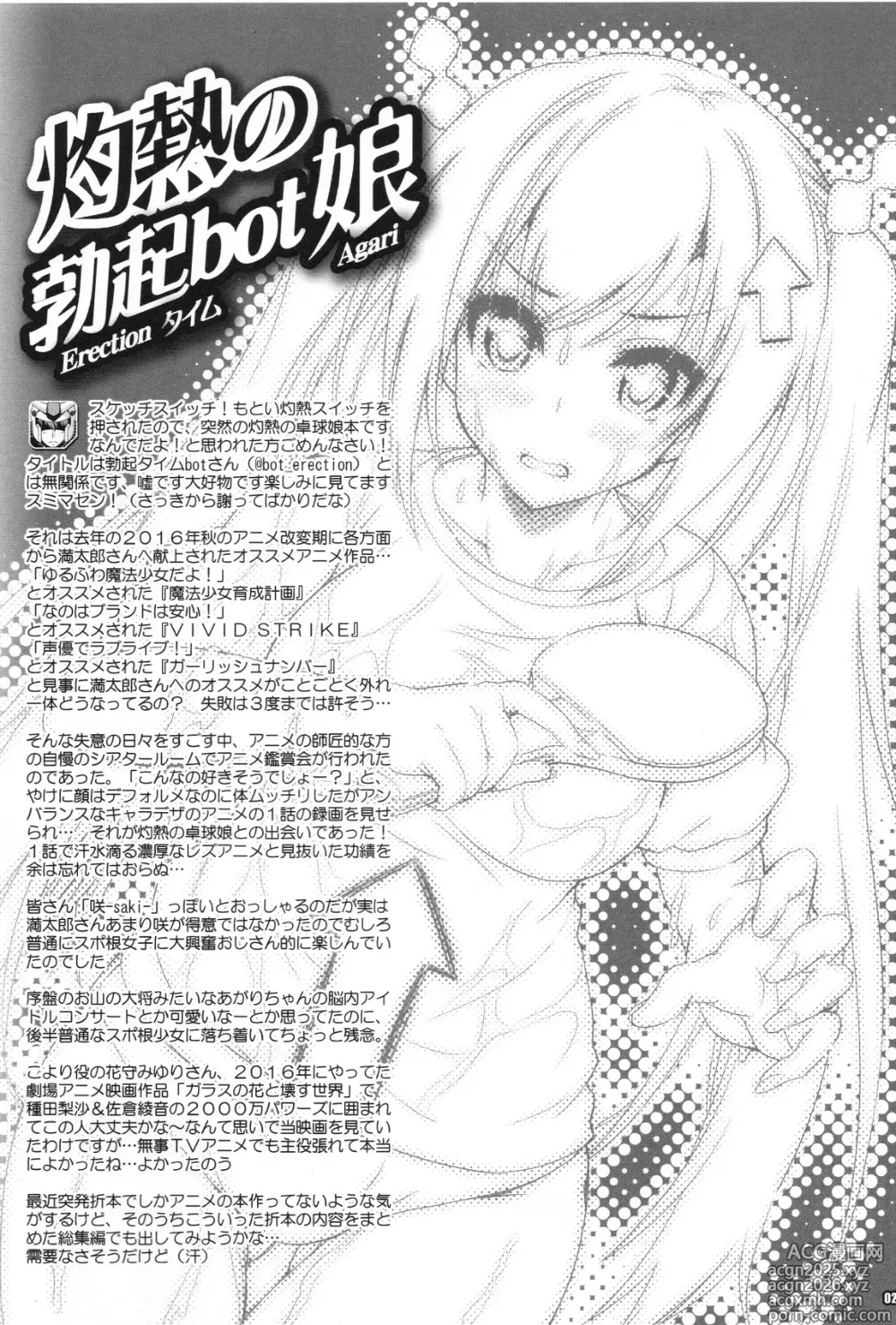 Page 2 of doujinshi Shakunetsu no Bokki-bot Musume