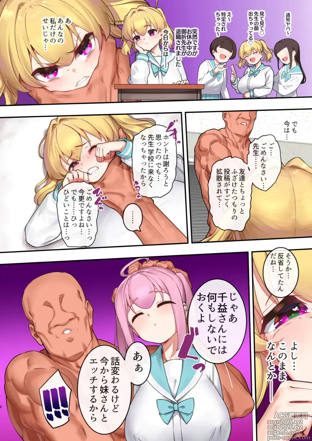 Page 8 of doujinshi Ingaouhou Enzai Netsuzou Namaiki Musume wo Daiji na Imouto morotomo Yacchai masu