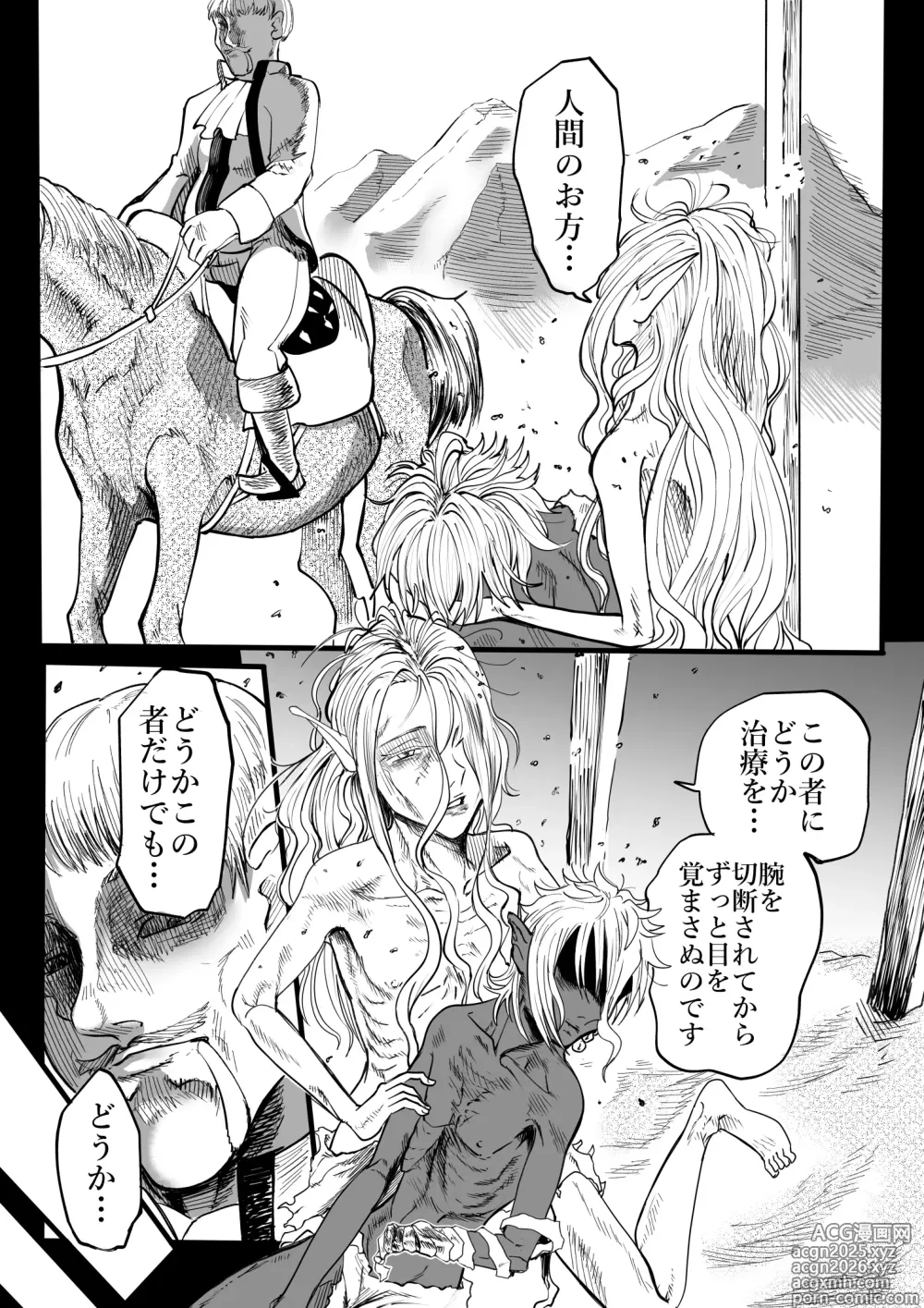 Page 30 of doujinshi Tsundere Elf to Dark Elf to no 3P