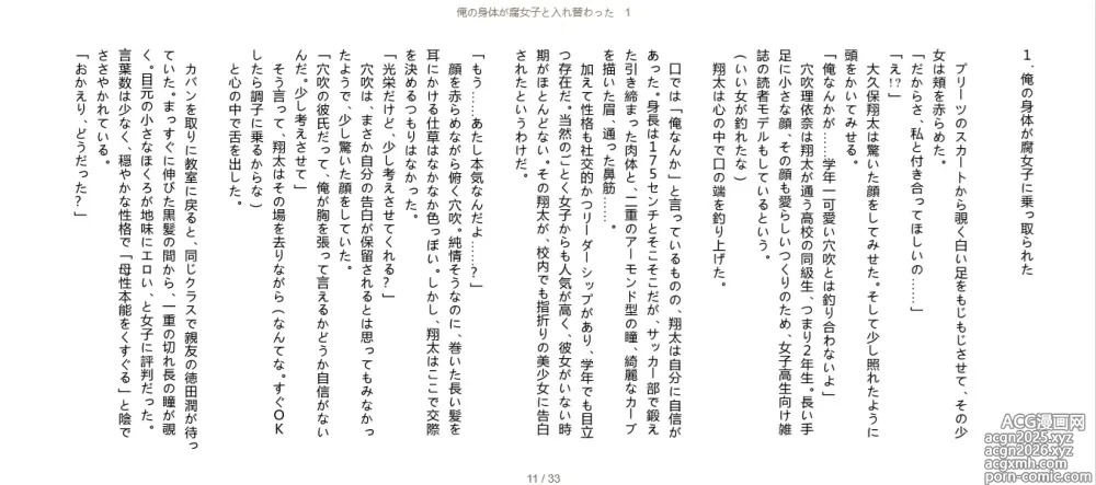 Page 11 of doujinshi Ore no Karada ga Fujoshi to Irekawatta 1