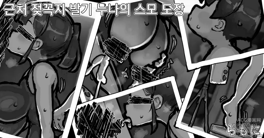 Page 1 of doujinshi Kinjo no chichi bokki one●chan no sumo dojo｜근처 젖꼭지 발기 누나의 스모 도장