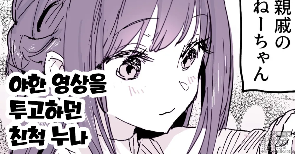 Page 1 of doujinshi Ikagawashii Douga wo Toukou shiteita Shinseki OneeChan