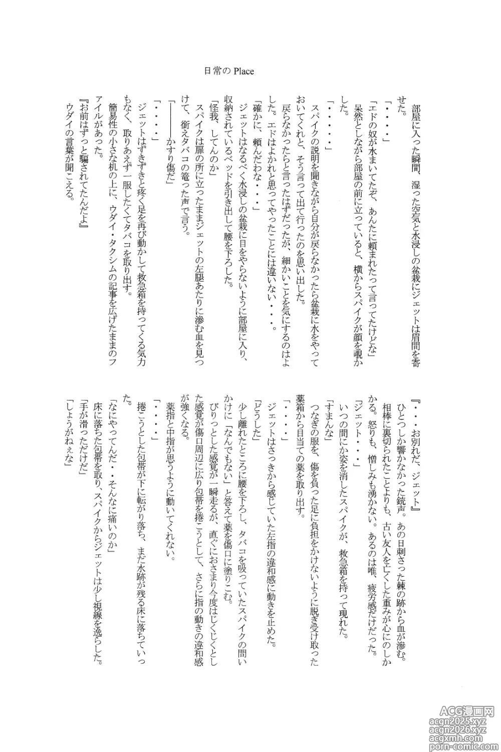 Page 20 of doujinshi Love Makes You Strong (Cowboy Bebop) JetxSpike