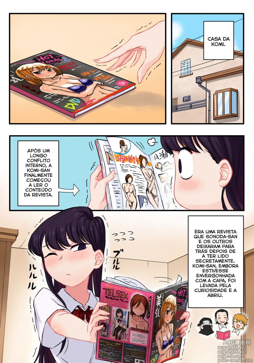 Page 2 of doujinshi Komi-san tem ideias estranhas sobre sexo.