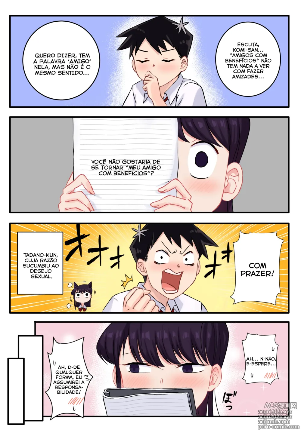 Page 6 of doujinshi Komi-san tem ideias estranhas sobre sexo.