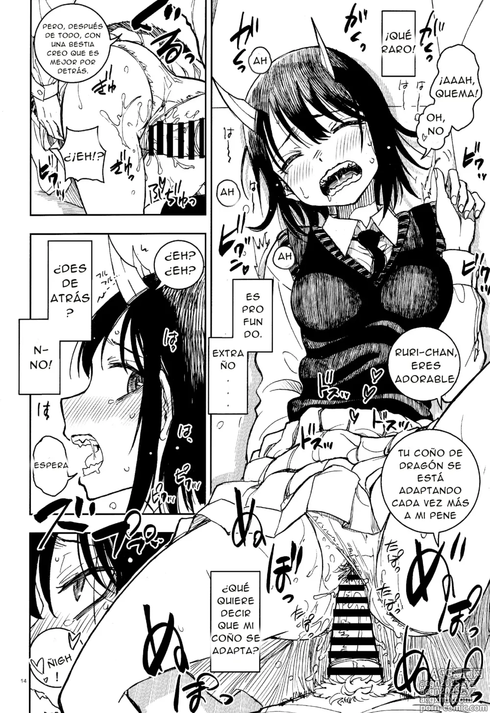 Page 13 of doujinshi LA CHICA DRAGON NO PERDERA ANTE UN CAZADOR DE DRAGONES