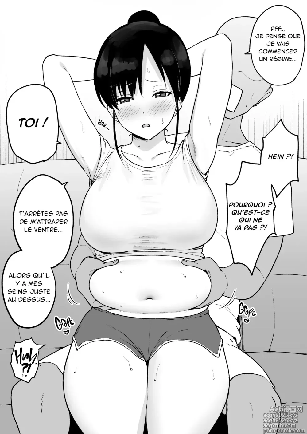 Page 1 of doujinshi Elle veut perdre du poids mais lui l'aime comme ça