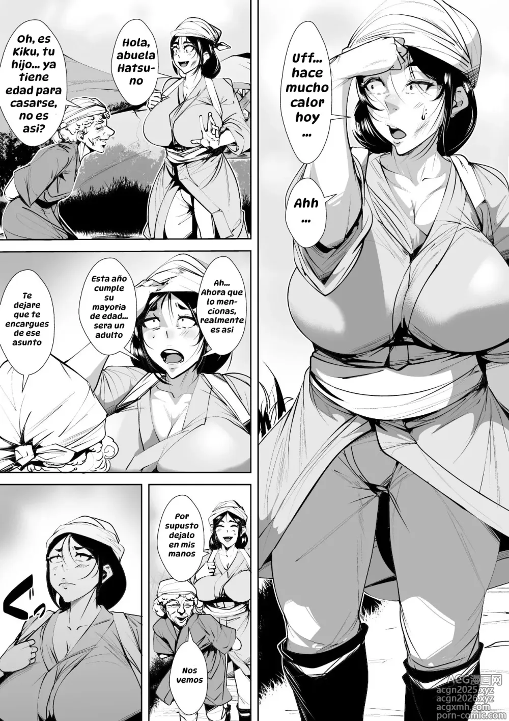 Page 1 of doujinshi Mura no Insyuu de Seikyouiku wo一 Syuukan Zissen Suru Kaa-tyan｜La Mamá que Pone en Práctica la Educación Sexual Durante una Semana por una Antigua Costumbre del Pueblo