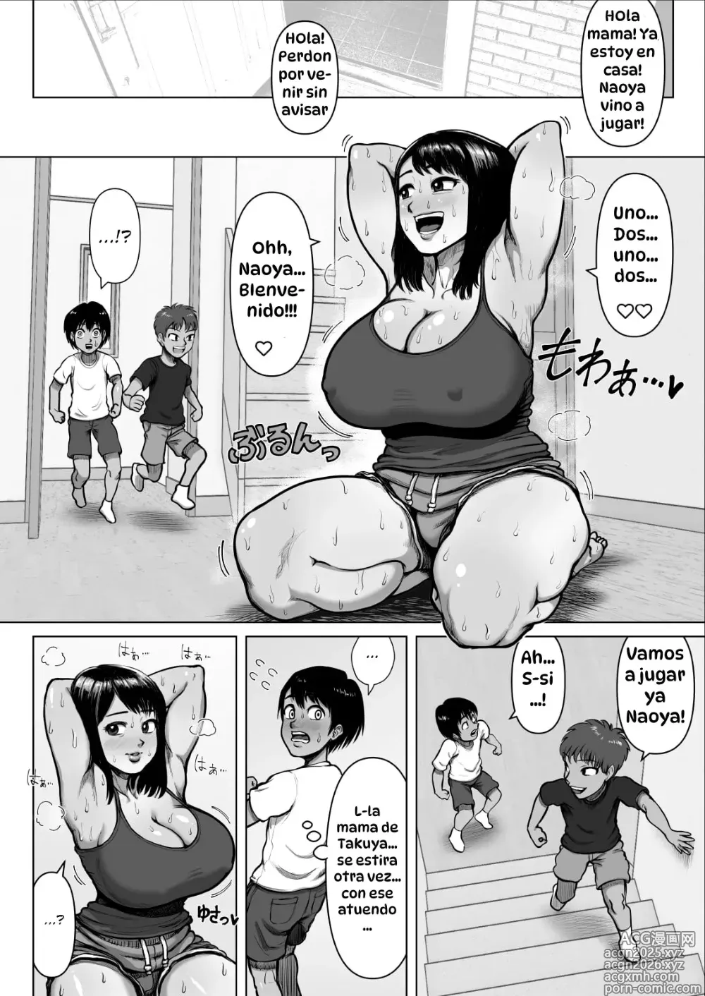 Page 2 of doujinshi Tomodachi no Mama ga Bakunyuu sugite...｜La Madre de mi Amigo Tiene unos Pechos Enormes...