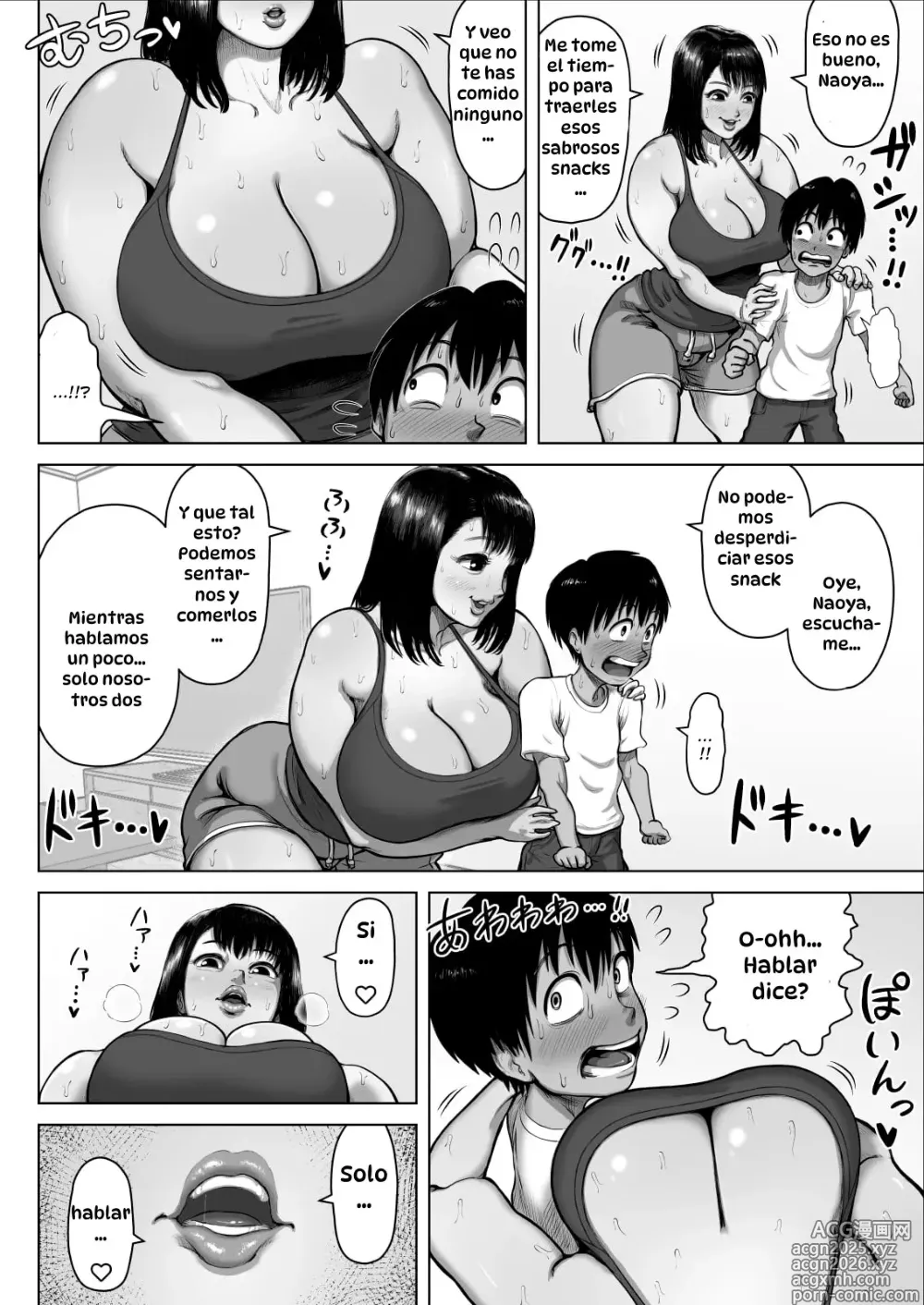 Page 8 of doujinshi Tomodachi no Mama ga Bakunyuu sugite...｜La Madre de mi Amigo Tiene unos Pechos Enormes...