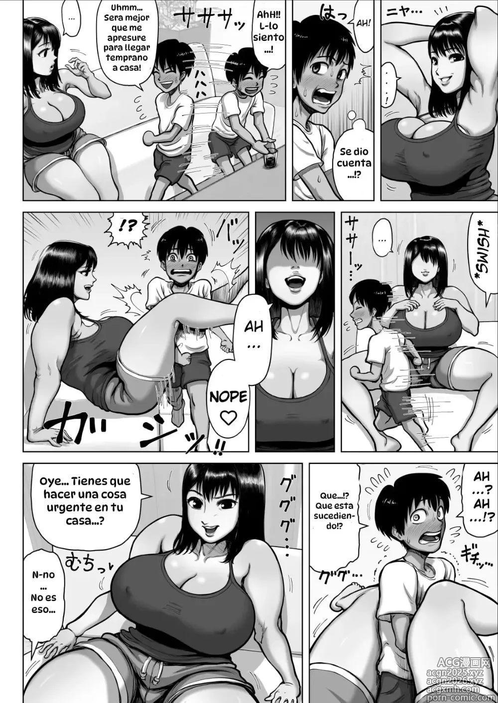 Page 10 of doujinshi Tomodachi no Mama ga Bakunyuu sugite...｜La Madre de mi Amigo Tiene unos Pechos Enormes...