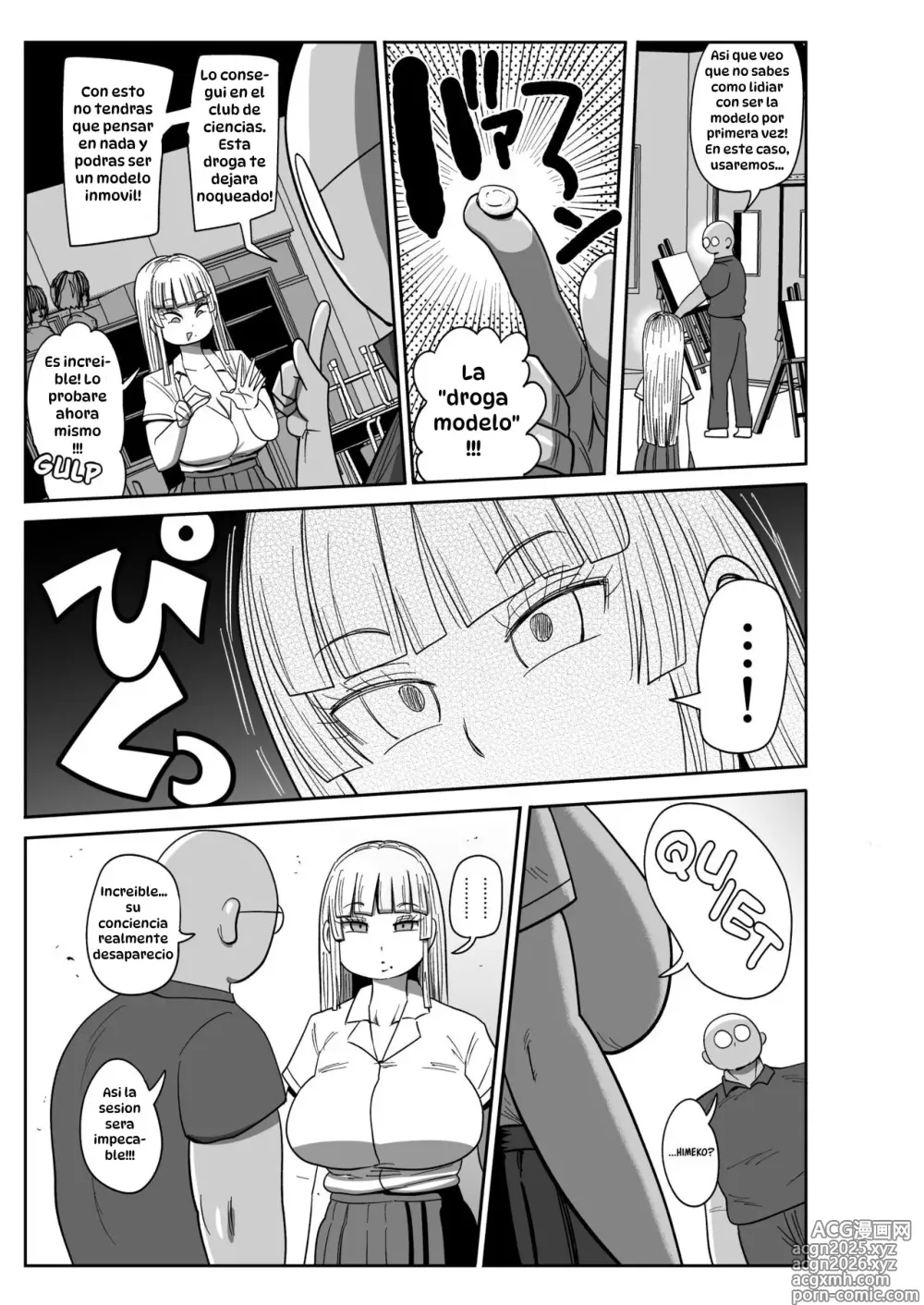 Page 4 of doujinshi Himeko, la Indefensa Modelo de Arte