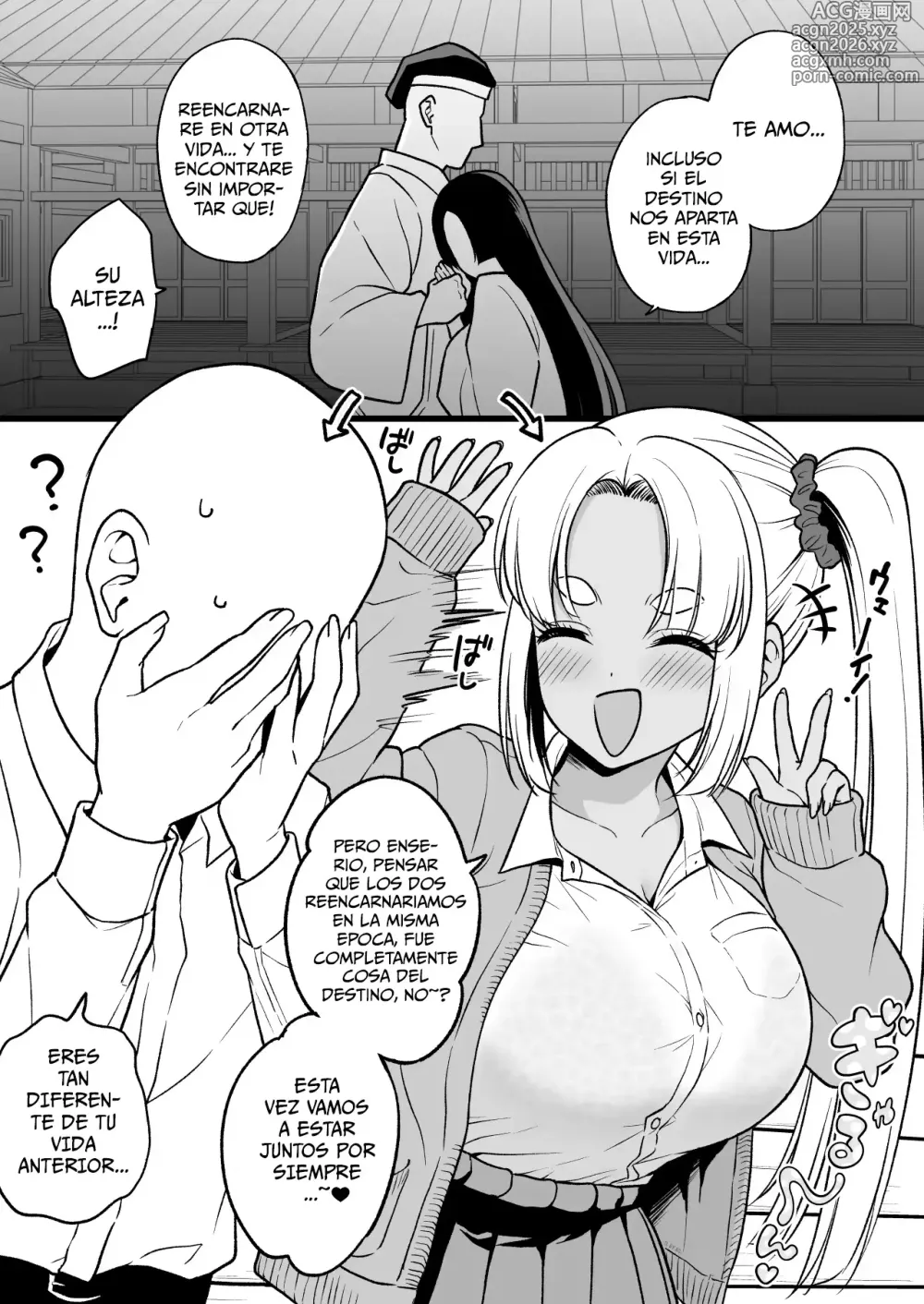 Page 1 of doujinshi Zense de Musubarenakatta Hime ga Tensei Shitara Gorigori no Gal ni Natteta｜La Princesa que no Pudo Estar Conmigo Reencarnó como una Gal