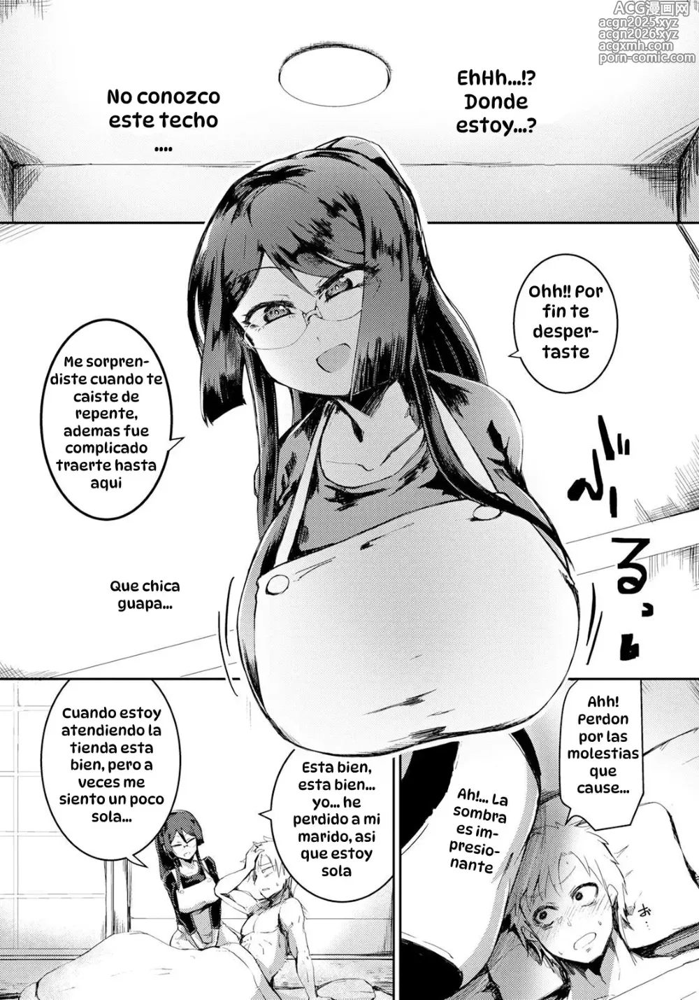 Page 4 of manga Mayoiga ~Miboujin no Nikuyoku~｜La Tienda Misteriosa ~Una Viuda Insaciable~